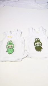 Kaos Singlet Labubu Bayi 6 pcs laki / perempuan Karakter Lucu Baby Newborn Katun anak 1 Tahun