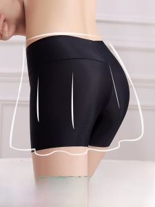 Miiow | Womens Ice Silk Safety Pants Thin Summer Shorts Anti-Light Non-Rolling No Butt Squeezing Mid-Waist Short Pants Casual Wear