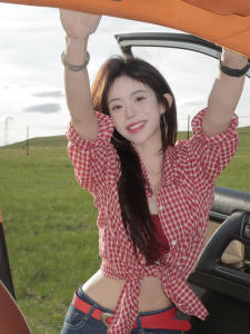 Áo Sơ Mi Nữ Tay Dài Kẻ Caro Đỏ Phong Cách Hàn Quốc Mùa Hè Chống Nắng Cổ Polo Thiết Kế Áo Khoác Ngoài Thường Ngày