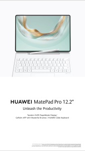 HUAWEI MatePad Pro 12.2-inch 2025 PaperMatte WIFI 12GB+512GB Tablet | PC-level WPS Office 2.0 l HUAWEI Glide Keyboard l Tandem OLED PaperMatte Display