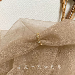 Adjustable Opera House Cats Eye Stone Ring  Court Style Fashion Jewelry for Ladies round Shape Geometric Pattern