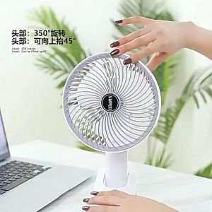 Quạt Super kẹp bàn hiện đại cổng sạc usb tích điện 3 chế độ gió siêu mạnh xoay linh hoạt