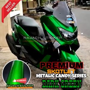 Stiker Skotlet Motor Dark Green Glossy Metalik Candy Skotlet Motor Hijau Sprite Candy Glossy Skotlet Motor Nmax Kualitas Premium