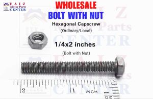 10 sets. Ordinary 1/4x1/2 up to 1/4x4 inches (#11 sa yabe/tools)BOLT WITH NUT HEX. CAPSCREW (rough thread)
