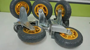 🛞firstmallยางล้อรถเข็นสำเร็จรูป 3-4-5 นิ้ว พร้อมสลัก เปลี่ยนง่าย ทนทาน สำหรับรถเข็นทุกประเภท150KG