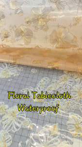 PVC Tablecloth Waterproof Table Cover Oil-proof Rectangle Kitchen Dining Table Cloth Clear Printed 2/4/6/8 Seaters Dustproof Table Mat