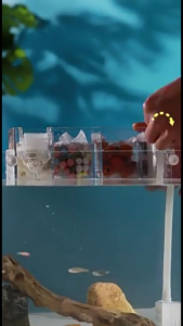 กรองแขวนแบบใส กรองบนตู้ปลาTopFilterโปร่งใส แขวน กังหันน้ำเติมอากาศ ปั๊มน้ำแบบเงียบ วงจรการกรองหลายชั้นสะอาดใช้ได้กับตู้ป