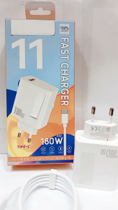 Adaptor Charger + Kabel Type C 180W For REDM 11 For Android Fast Charging Universal