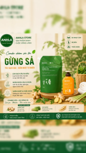 Combo Túi Gel Gội Gừng Sả 1000g & Dầu Xả Gừng Sả 500g Cỏ Cây Hoa Lá – Kiềm Dầu Sạch Gàu Kích Mọc Tóc Dưỡng Tóc Suôn Mượt