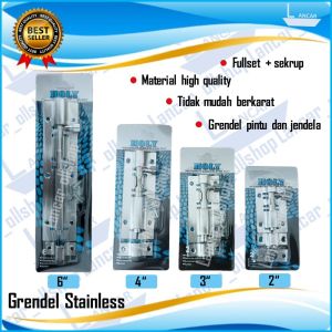 Grendel stainless / grendel pintu / grendel jendela / Slot pintu / Selot Jendela
