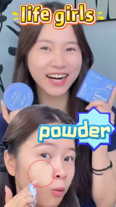 【Buy 1 Take 1】Life Girls Setting Powder - Long-Lasting Oil-Control Pressed Powder Waterproof And Sweatproof Evens Skin Tone Soft-Focused Powder Brightens Skin Tone Creates A Perfect Makeup Look With Mirror