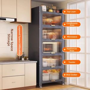 Floor-standing Multi-layer Microwave Storage Rack