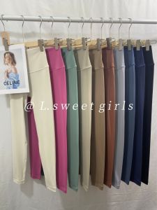 Elegant High-Waist Yoga Pants Womens Fitness Training Sports Trousers Slimming Tight Base Layer Pants Nylon Fabric