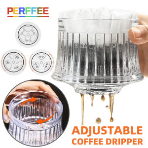 Adjustable Drip Coffee Filter Variable Flow Coffee Brewer Flat Bottom Pour Over Coffee Dripper Immersion Dripper Barista Tool