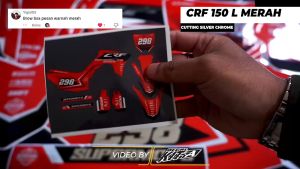 Decal Stiker CRF 150 L Dekal Sticker Striping Custom Full Body CRF 150L MERAH SIMPLE (D-I2-537) I2-902