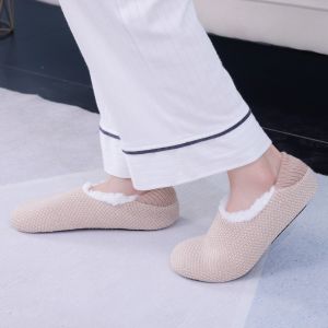 Tất Ấm Mùa Đông Cho Nữ Chống Trượt Lót Lông Cừu Dày Đế Mềm Dùng Trong Nhà Bảo Vệ Bàn Chân Khỏi Lạnh