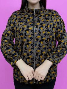 Áo Khoác Hoa Dáng Rộng Thời Trang Thu Đông Cho Phụ Nữ Trung Niên Và Cao Tuổi Áo Khoác Ngoài Che Giấu Mỡ Giảm Tuổi Hợp Thời Trang