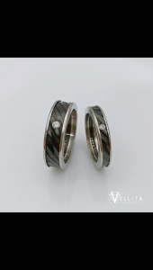[VJ]316L Couple Ring “Cubic Zirconia” Steel Valentines Anniversary Couples Ring STR22 <Cincin Kekasih> 情侣装不锈钢戒指