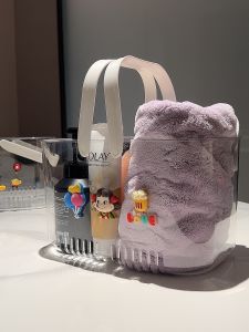 Luxury Bathroom Storage Basket Handheld Shower Travel Washing Basket Household Organizer Elegant Design Portable Carry-On Basket