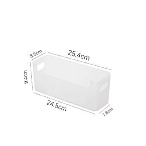 Adhesive Wall Mounted Plastic Storage Bins No Drilling Large Capacity Organizer for Kitchen Bathroom Bedroom Office Dorm Use