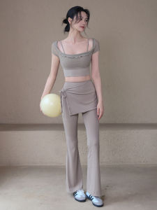 Womens Yoga Fitness Clothing Short Sleeve Mesh Sports Top Fixed Cup Pilates Training T-Shirt Summer Slim Fit Yoga Tops