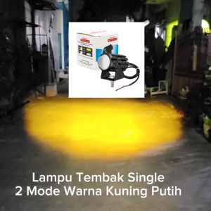 Lampu Tembak Laser Sorot Motor Waterproof Tembus kabut 2 warna Kuning Putih Jauh Dekat 3000k/6000k Lampu Led Motor