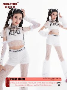 PANDA STORM | Sweet Jazz Dance Outfit for Girls Lace T-shirt and Pants Set