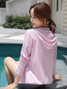 Womens Summer UV Protection UPF50+ Sun Protection Clothing Breathable Outdoor Sports Ice Silk Surfing Paddle Board Wear