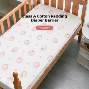 Thickened Cotton Waterproof Bed Canopy for Children Cartoon Pattern Breathable Eco-Friendly All-Season Warm Urine Proof Bedding