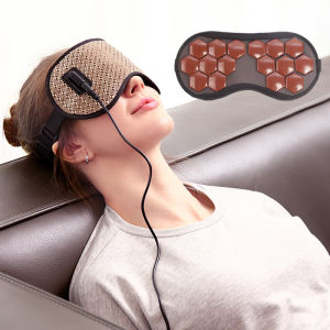 Therapeutic Eye Mask Negative Ion Heating Relief for Visual Fatigue Gemstone Electrical Stone Magnetic Therapy USB Heating