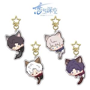 Game Love and Deepspace Xavier Zayne Rafayel Sylus Cosplay Keychain Acrylic Keyring Key Chain Bag Pendant Accessories