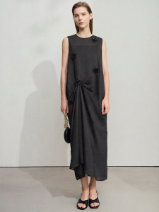 AMII | Summer Minimalist Black Dress Two-Piece Set