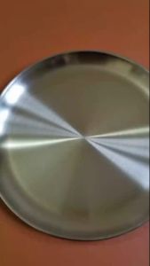 Đĩa Khay Mâm Inox tròn-Hàn Quốc mạ vàng đồng trắng bạc đựng thức ăn thịt nướng trang trí tiệc