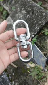 Móc Nối Xoay 360 Độ Inox 304 (Số 10) - Chống Xoắn Dây (10x4) cm Giữ dây thẳng dùng cho sân vườn ban công (160g)