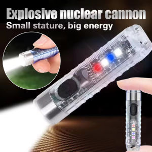 พวงกุญแจแม่เหล็กแบบพกพาขนาดเล็กไฟฉายแอลอีดีอีดีซีอเนกประสงค์มีที่ชาร์จไฟได้หลายครั้งที่ตะเกียงแคมปิ้งฉุกเฉินหลอดไฟยูวี