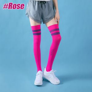 1Pair Knee High Socks Thigh High Stripe over the Knee Socks Long Opaque Thigh Stockings for Running Yoga Fitness Dance