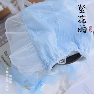 Yulin Bell Embroidered Ice Silk Low Waist Butterfly Knot Flower Falling Sweet Beautiful Blue Color Womens Underwear Triangle Panties