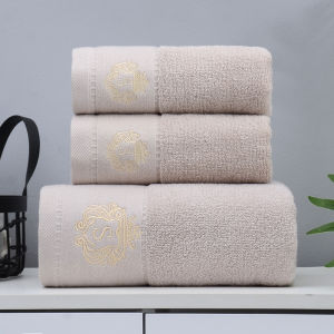3pcs White Face Bathroom Towel Set Pure Cotton Thicken 34x74cm 70*140cm Bathroom Towel Absorbsent Washcloth For Home Hotel Adult
