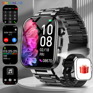 2025 New Hot Smartwatch 2.01 Screen Voice Assistant Bluetooth Call Phone Answer Sport Fitness Tracker Men Women for Android/IOS