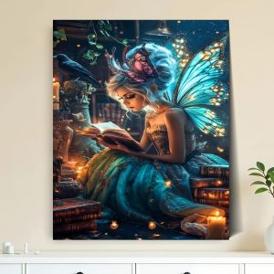 BILIBILI | Painting By Numbers Whimsical Fairy Adult Oil Kit DIY Acrylic Paint Canva Artwork Canva Art Gift Home Decoration