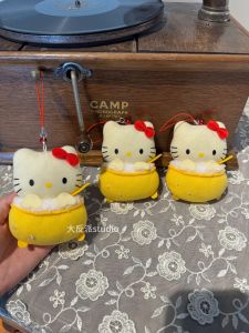 Retro Rare round Plump Kt Yellow Duck Bag Charm School Bag Decorations Handbag Accessories Lucky Charm Fashionable Tassel