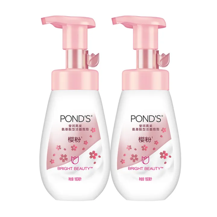 Ponds%20Sakura%20Pink%20Amino%20Acid%20Foam%20160ml*2%20Gentle%20Skin%20Purifying%20Brightening%20Deep%20Cleansing%20Dense%20Foamy%20Bubble%20-%20Image%206