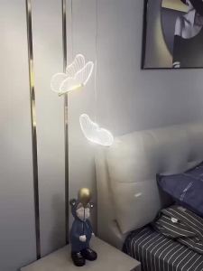 LED Modern 3-Head Butterfly Pendant Ceiling Light Bedhead Indoor Living Room Dining Room Kitchen Decorative Lighting