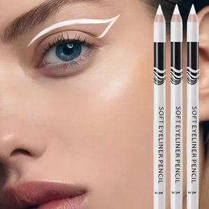 Bút Kẻ Mắt Chống Thấm Nước Màu Trắng Ngọc Trai - Hiệu Ứng Kép Matte & Shimmer Trang Điểm Làm Sáng Mắt Tự Nhiên Chuyên Nghiệp