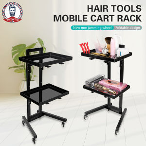 Hairdressing Stainless Steel Cart Multifunctional Foldable Movable Hair Cutting Ironing Dyeing Hair Salon Tool Cart Dedicated To Hair Salons