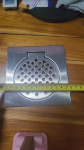 ตะแกรง น้ำทิ้ง สี่เหลี่ยม แบบเปิดได้ 4 นิ้ว (10cm) ตาแกรง รังผึ้ง ท่อน้ำ ทิ้ง สแตนเลส แท้ คุณภาพสูง