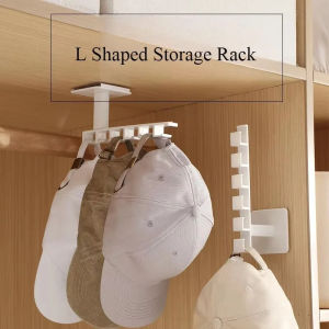 5PCS Plastics 6 Hooks Hat Holder Wall Mount Belt Shaped Baseball Cap Storage Rack Multifunctional Storage for Wardrobe Holder