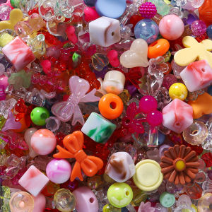 20g Mixed Flowers Heart AB Color Phone Chain Beads Necklace Earrings Beads Multi Style Beads For Jewelry Making Findings