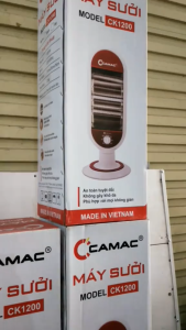 Máy sưởi quạt sưởi không gây khô da 3 chế độ tự ngắt sưởi hồng ngoại camac ck 1200