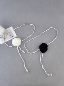 Ikat Pinggang Rantai Model Bunga Mawar Mutiara Belt Ikat Pinggang Wanita Untuk Dress